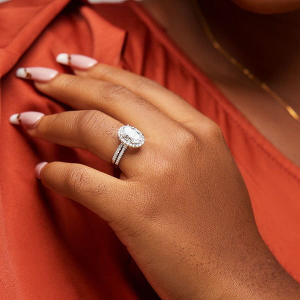 Item | Buy Makeda Oval Cut CZ Bride Set in 925 Sterling Silver | SPOP Enterprise Global